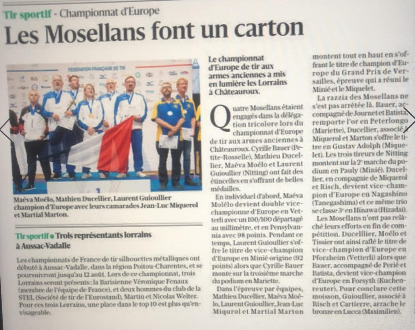 Les Mosellans font un carton